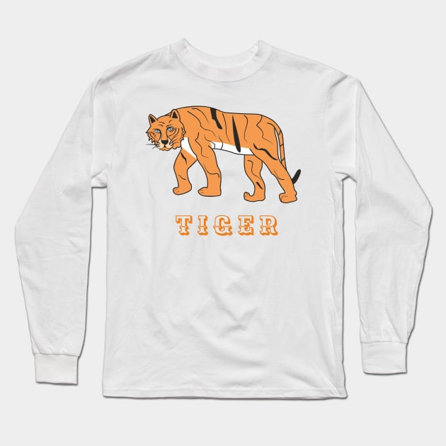 Striped tiger Long Sleeve T-Shirt by Alekvik